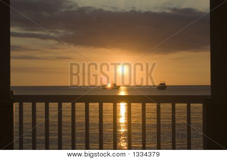  Caribien solnedgang