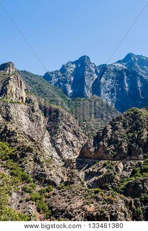 Highway 180, Kings Canyon National Park, California, Usa