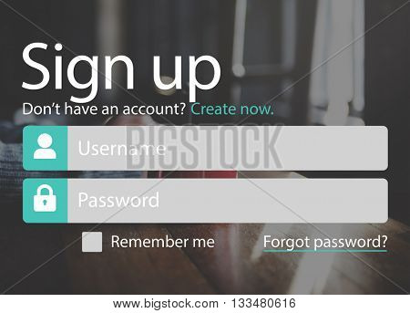 Sign Up Account Password Username Concept
