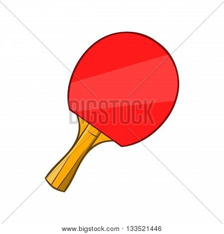 Table tennis racket icon in cartoon style isolated on white background. Sport symbol