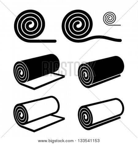 roll of anything black symbol vector