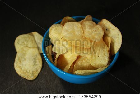 Crunchy delicious potato chips for a tasty snack break
