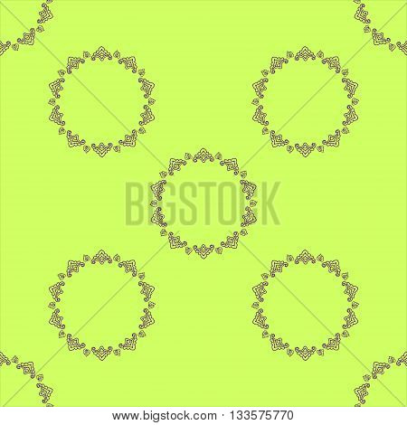 Tatar floral pattern. Stylized flower pattern. Vector illustration