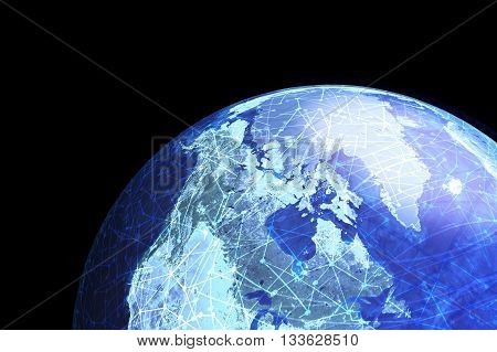 A Globe Showing Internet And Online Connections.