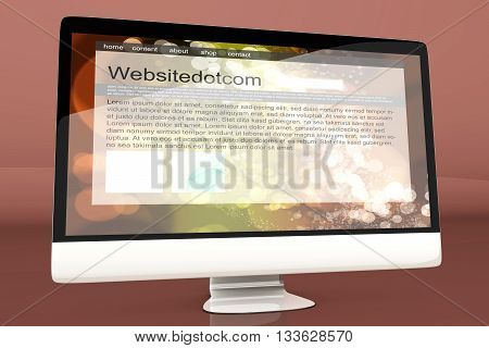 All In One Computer Showing A Generic Website