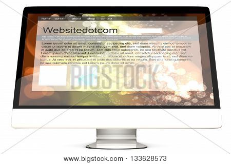 All In One Computer Showing A Generic Website