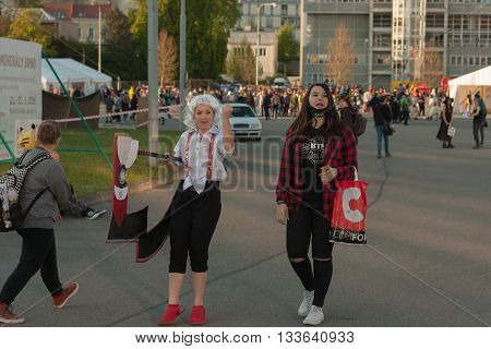 Walking Visitors Of  Animefest, Anime Convention