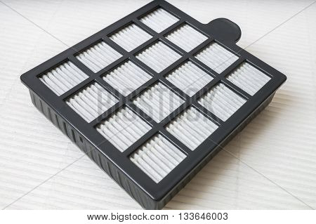 HEPA dust filter for air purifier. Air conditioning concept.