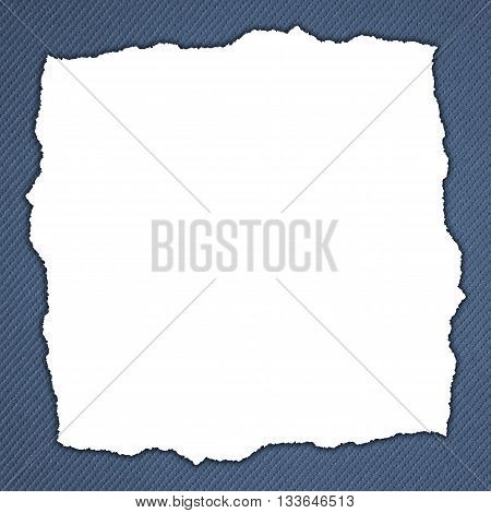 Blue background made ​​of fabric imitating burnt frame