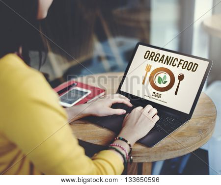 Organic Food Healthy Nutritious Green Nourishment Concept