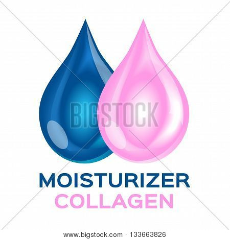 collagen and moisturizer icon , logo and vector . double moisturizer collagen