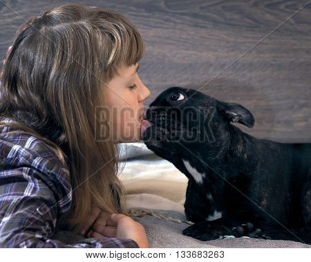 Kiss the girl and the dog. Friendship, love and dogs teen