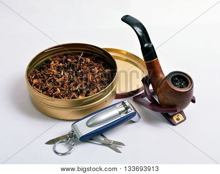 Pipe for Smoking tobacco,and lighter flavored tobacco.