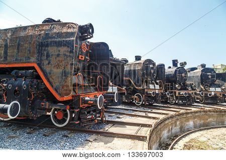 Rusty Train Locomotive