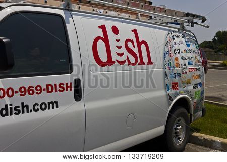 Indianapolis - Circa June 2016: DISH Network Company Vehicle. DISH is an American Satellite Service Provider I