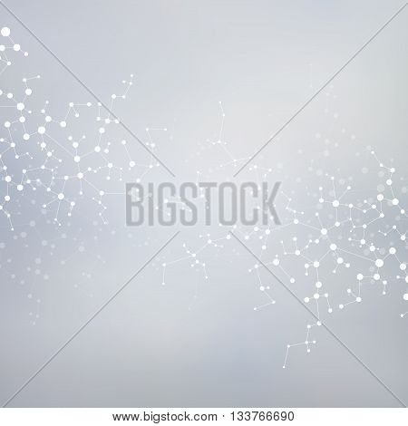 Structure molecule of DNA and neurons. Abstract background. Medicine, science, technology. Vector illustration for your design.
