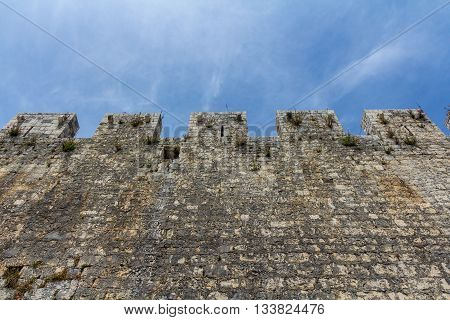 Trogir Croatia - May 10 2016: wall of Kamerlengo Castle