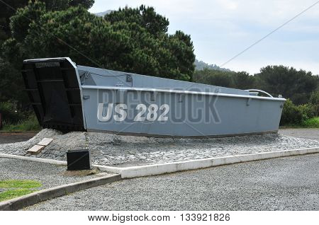 Saint Raphael; France - april 17 2016 : american barge of august 15 1944 landing