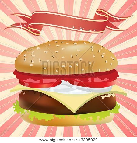 Fondo de Vector de hamburguesa