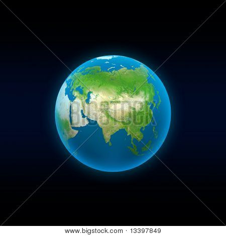 rendering of the planet earth