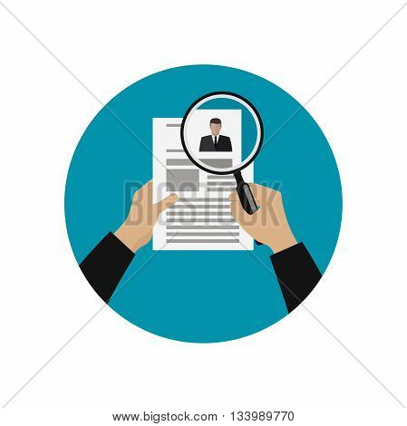 Hiring professional staff icon in flat style. Vector simple illustration of hiring people.