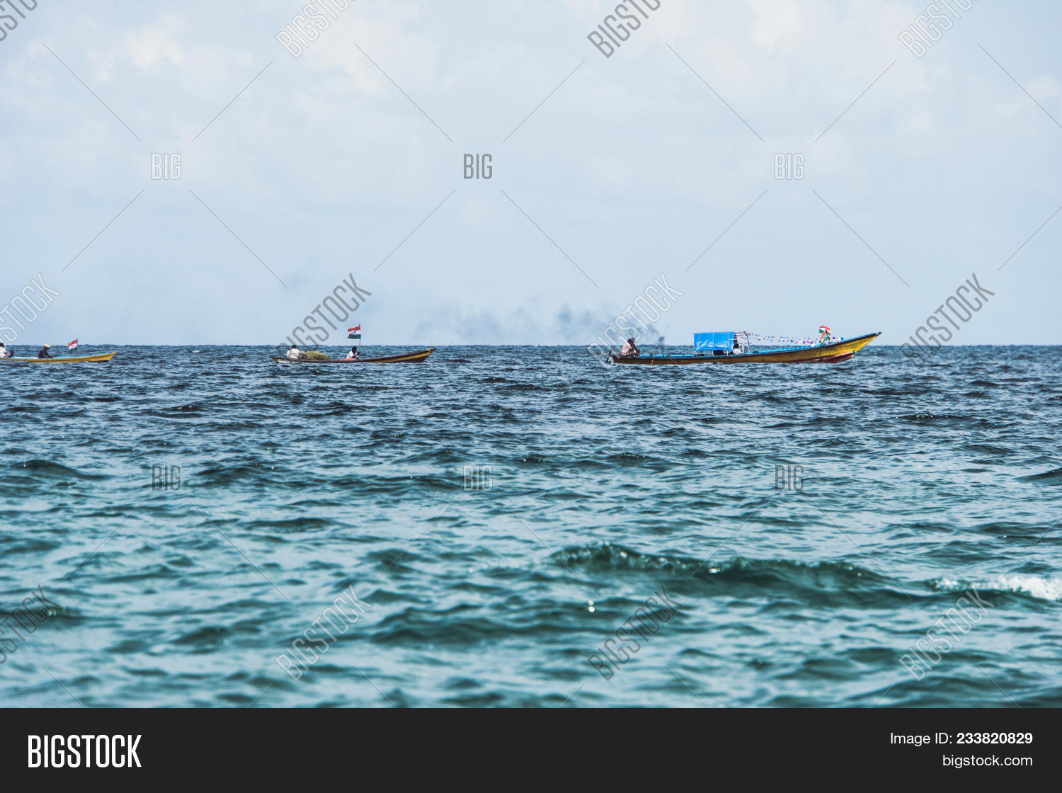 Wooden Fishing Boat On Image &amp; Photo (Free Trial) Bigstock