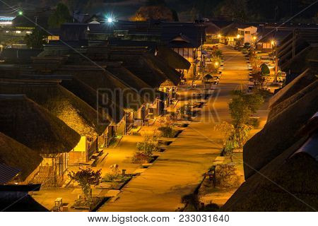Sunset  at Ouchujuku Village Fukushima Japan