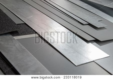 Pieces Galvanized Painted Sheet Metal Background