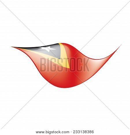 East Timor Flag, Vector Illustration On A White Background