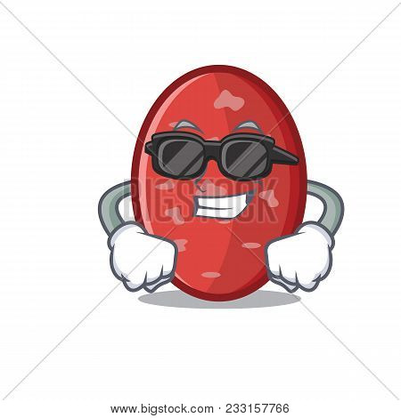 Super Cool Salami Character Cartoon Style Vector Illustration