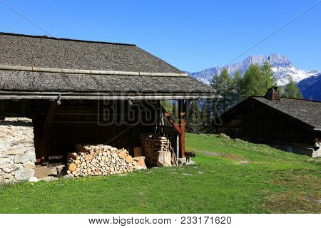 Mountain landscape in Haute Savoie, France, Europe