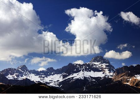 Mountain landscape in Haute Savoie, France, Europe