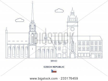 Brno Linear City Skyline, Czech Republic. Famous Places