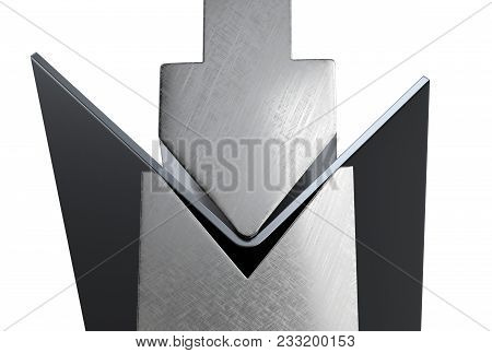 Bending Metal Sheet By Sheet Bending Machine 3d Illustration