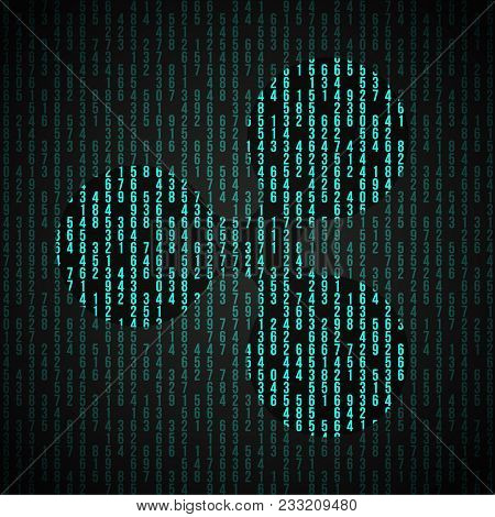 Digital Symbol Of Cryptocurrency Ripple Xrp. Electronic Money Exchanges And Markets. Concept Of Ico 