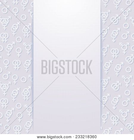 Abstract Background With Sexuality Symbols. Vector Illustration.