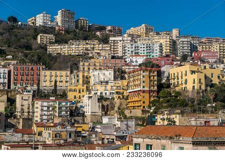 Panoramic View Of Vomero District In Naples / Italy
