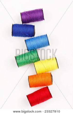 bobbins of lurex thread
