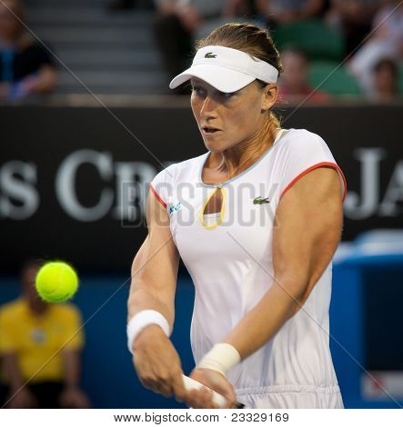 20. Januar Melbourne: Samantha Stosur Australien in ihrem zweiten Runde Sieg über Vera Duschewina von