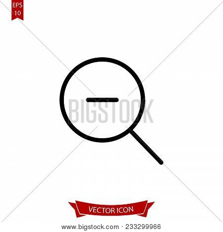 Zoom Out Icon. Loupe Icon Eps10. Minus Icon Isolated On White Background.simple Zoom Out  Icon Can B