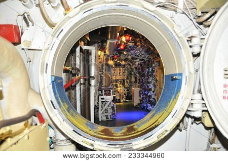 Particular Inside A Submarine At Maritime Museum In San Diego