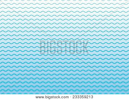 Abstract Blue Lines Wave, Wavy Stripes Pattern, Rough Surface, Vector Illustration