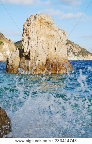 Panorama With Reef On Sansone Beach - Elba Island - Italy