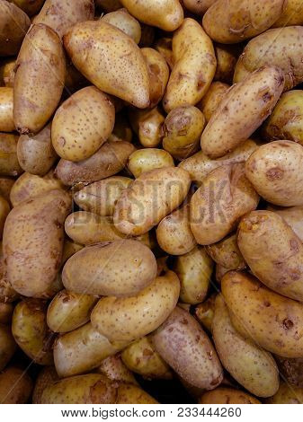Potato In A Vegetable Market.the Potato Group