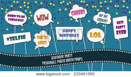 Photo Booth Props Set Vector Photo Free Trial Bigstock