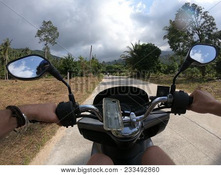 Palms Jungles Bike Motobike Forest Speed, Urban, Street, Fpv, Road Lifestyle Fast Transport Asphalt 