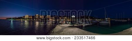 Slovenia - August 20 2017: View From The Pier To Portoroz