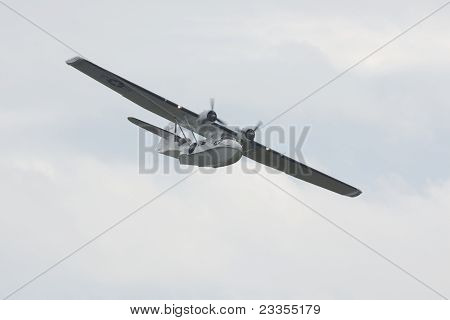 Catalina Aircraft Performing Turn