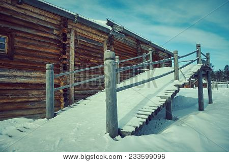 Russian Traditional Wooden Peasant House