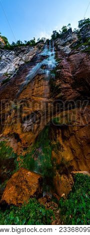 The High Waterfall Skakavac In The Capital City Of Sarajevo